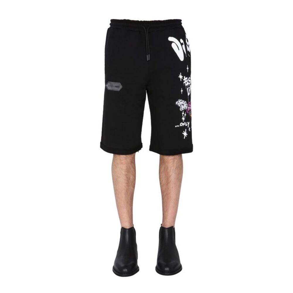 Disclaimer Men Bermuda With Screen Print